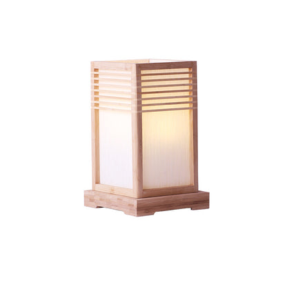 Asian Style Rectangular Lamp - Table Lamps - Nightstand Lamps