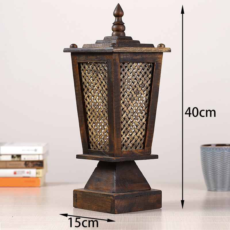 Asian Pyramid Lamp - Table Lamps - Vintage Lamps