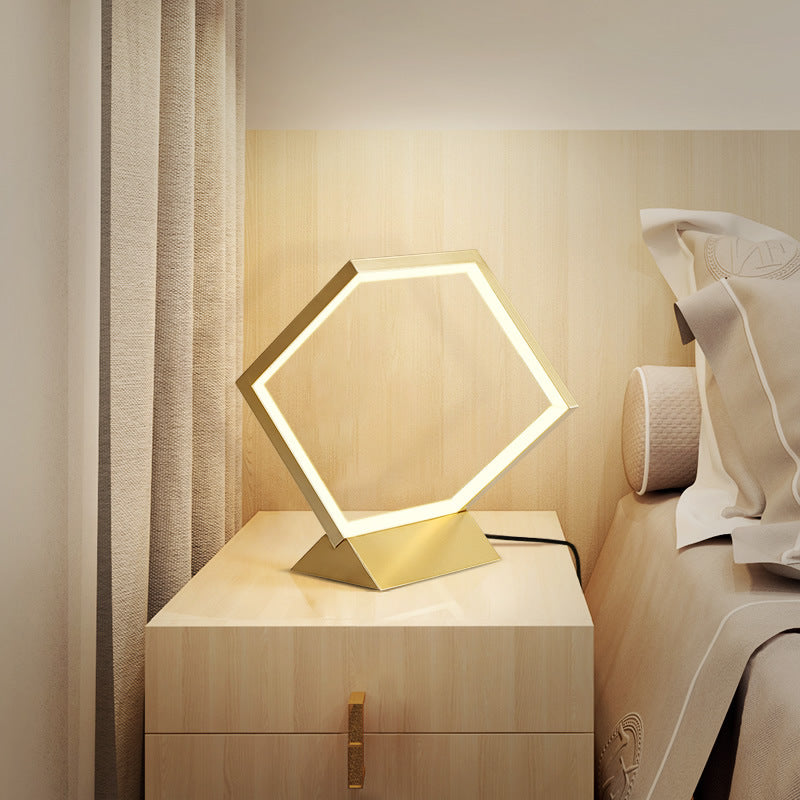 Modern Geometric Bedside Lamp