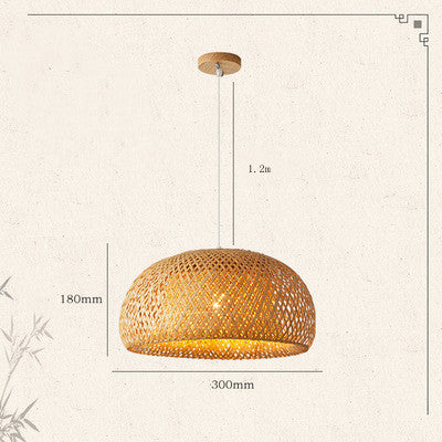 Bamboo Hanging Lamp - Living Room Lamps - Rustic Lamps