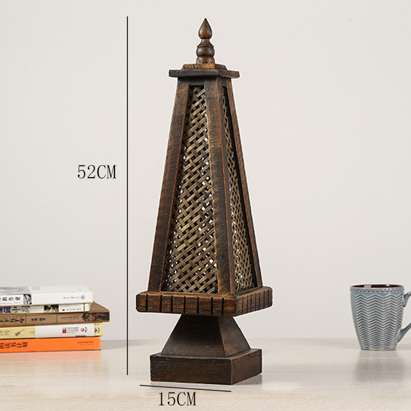 Asian Pyramid Lamp - Table Lamps - Vintage Lamps