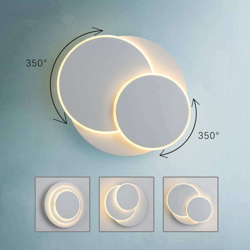 Geometric Harmony Circles LED Lamp - Futuristic Wall Lamp