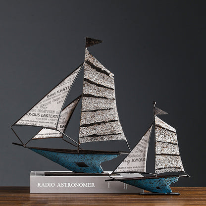 Modern Sailboat Decoration - Office Home Decor