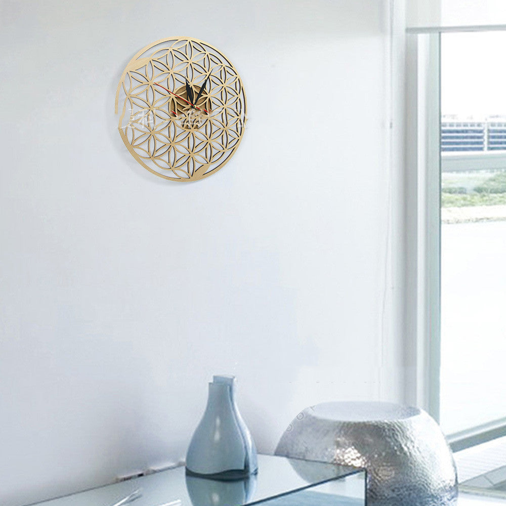 Flower Of Life Geometric Wall Clock