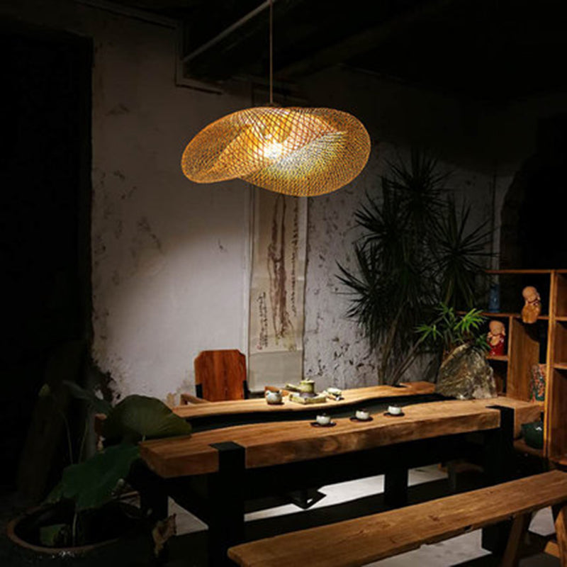 Bamboo Asian Lamp - Living Room Lamps - Rustic Lamps