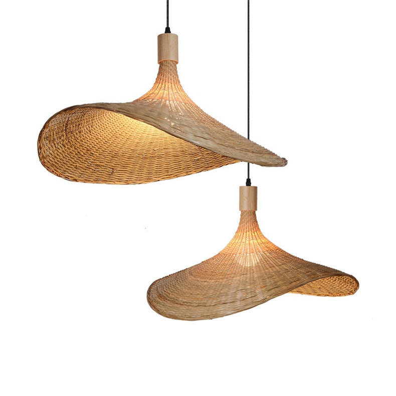 Bamboo Japanese Hanging Lamp - Living Room Lamps - Rustic Lamps