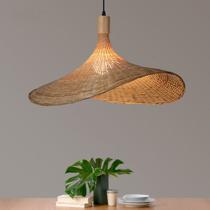 Bamboo Japanese Hanging Lamp - Living Room Lamps - Rustic Lamps