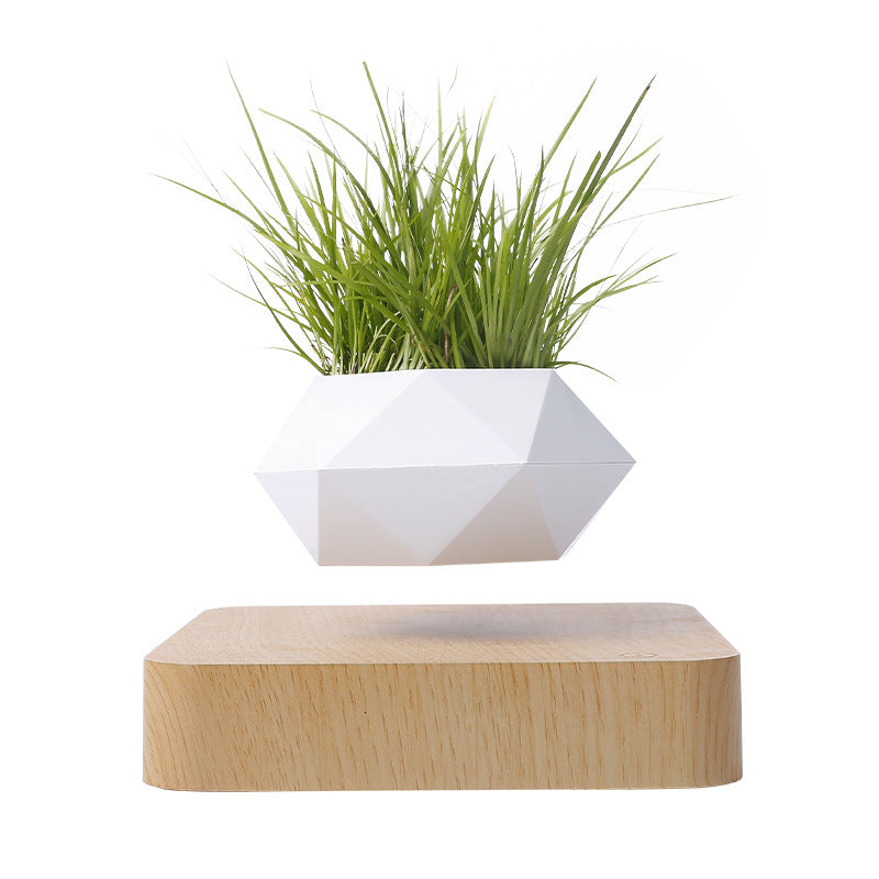 Polygon Magnetic Levitation Plant Pot - Unique Home Decor