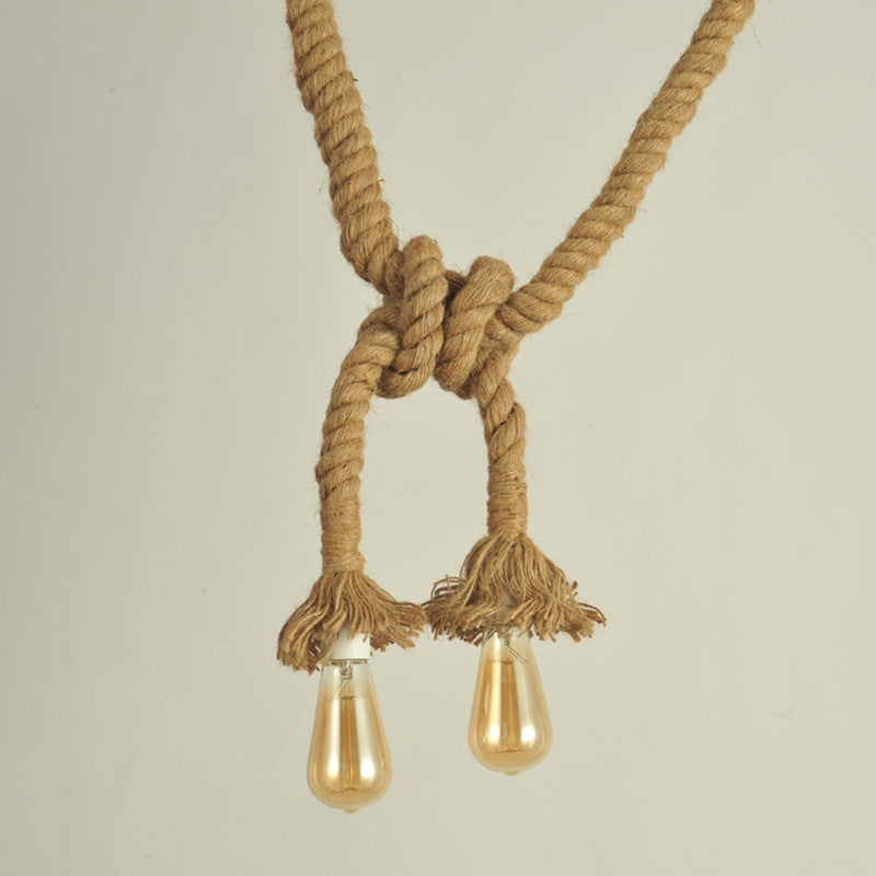 Twin Pendant Rope Lamp