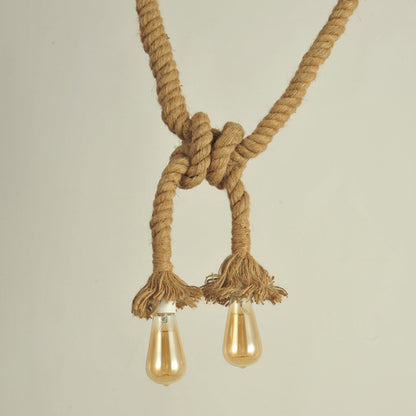 Twin Pendant Rope Lamp