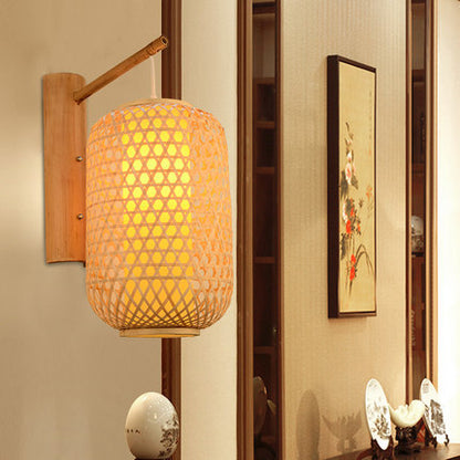 Bamboo Wood Japanese Lamp - Wall Lamps - Bedside Lamps