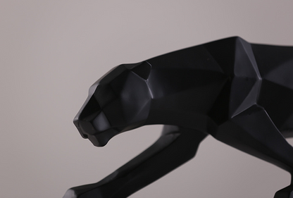 Modern Abstract Black Panther Sculpture - Eclectic Home Decor