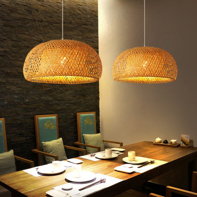 Bamboo Hanging Lamp - Living Room Lamps - Rustic Lamps