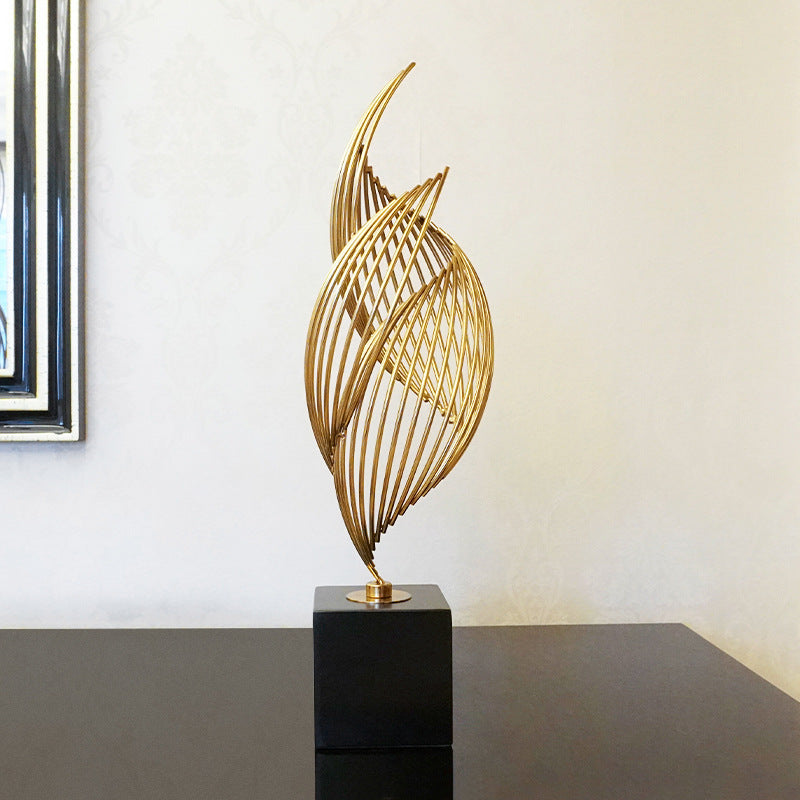 Modern Metal Sculpture - Office Home Decor