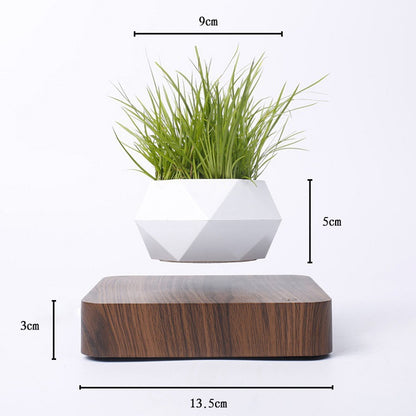 Polygon Magnetic Levitation Plant Pot - Unique Home Decor