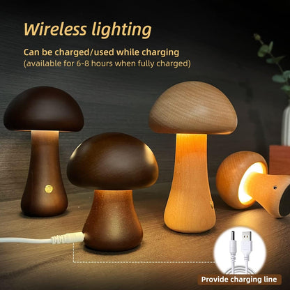 Mushroom Lamp - Battery Operated Table Lamp (Creative Lamps for Bedroom)