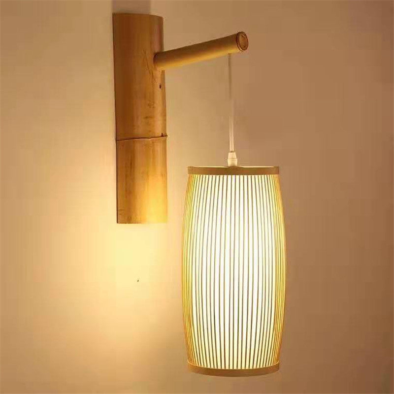 Asian Bamboo Pendant Lamp - Bedroom Lamps - Living Room Lamps