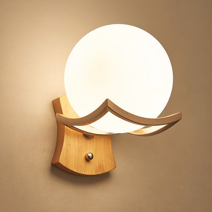 Solid Wood Circular Lamp