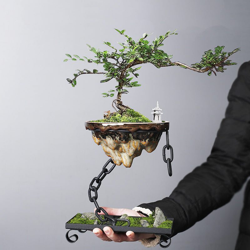 Iron Chain Suspension Pot - Minimalist Creative Home Decor