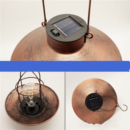 Solar Powered Hanging Industrial Lamp