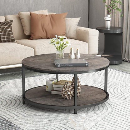 Wood Round Table Coffee Table - Wooden Table