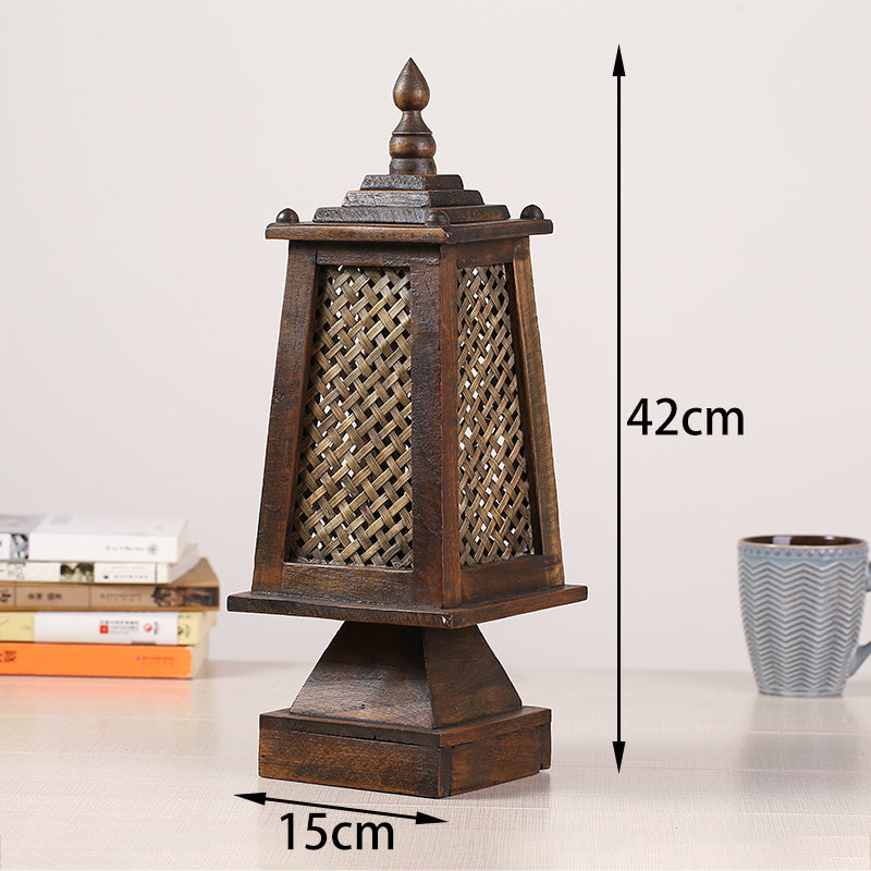 Asian Pyramid Lamp - Table Lamps - Vintage Lamps