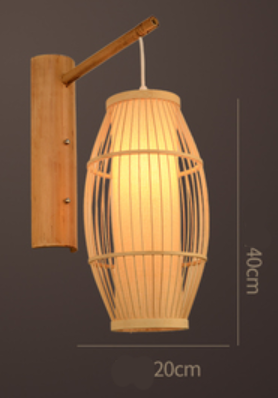 Bamboo Wood Japanese Lamp - Wall Lamps - Bedside Lamps