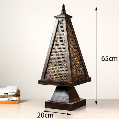 Asian Pyramid Lamp - Table Lamps - Vintage Lamps