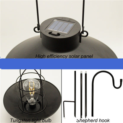 Solar Powered Hanging Industrial Lamp