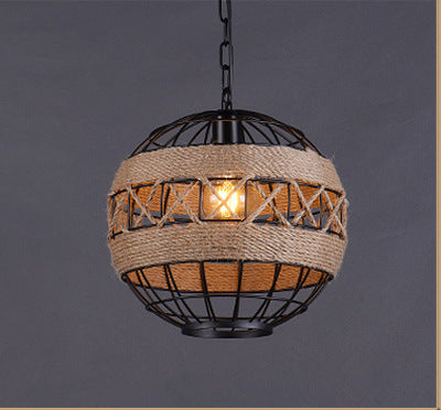 Hemp Rope Metal Lamp - Living Room Lamps - Antique Lamps