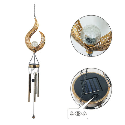 Solar Powered Flame Wind Chime