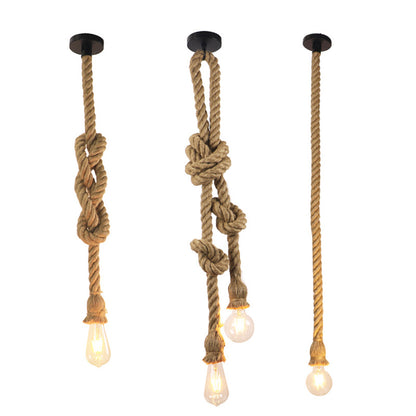 Twin Pendant Rope Lamp