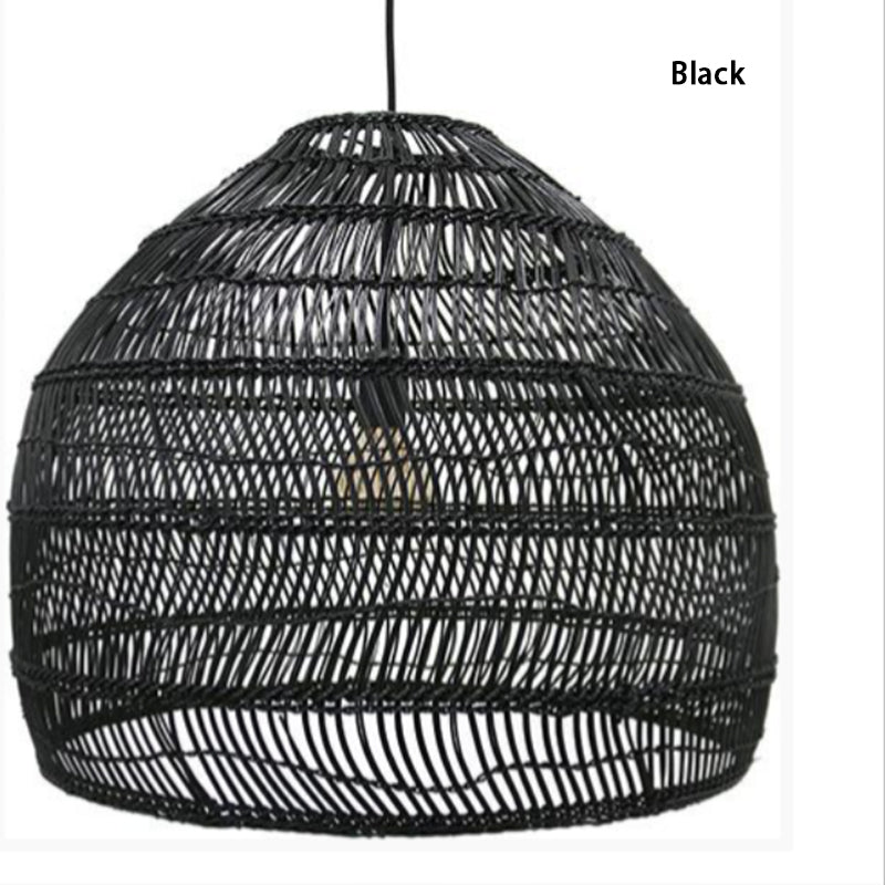 Wood Rattan Villa Lamp