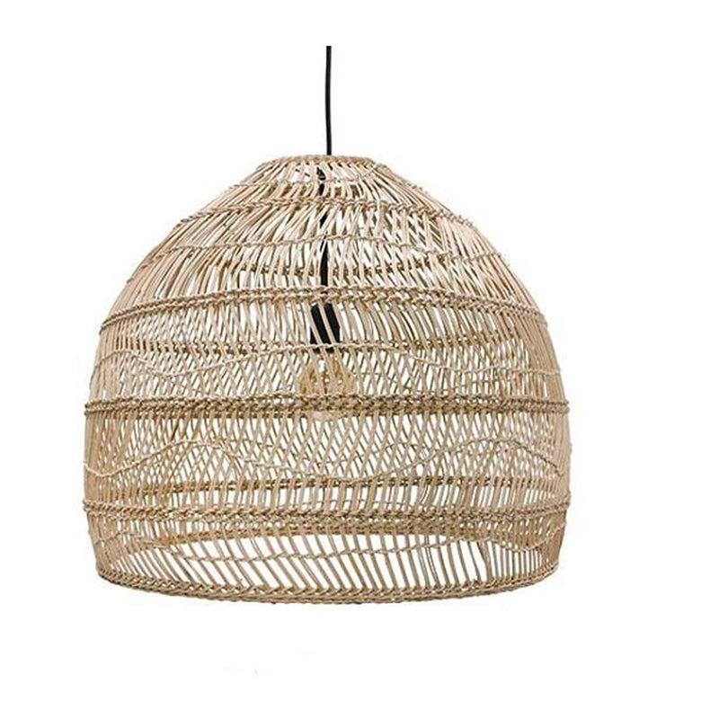 Wood Rattan Villa Lamp