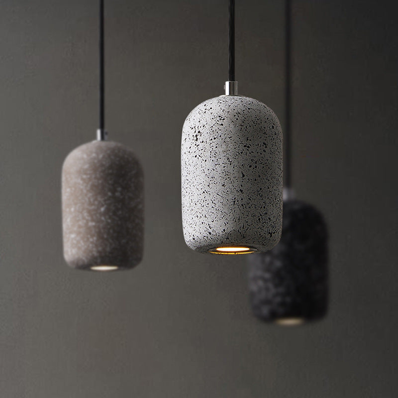 three hanging ceramic lamps very suitable for living room spaces