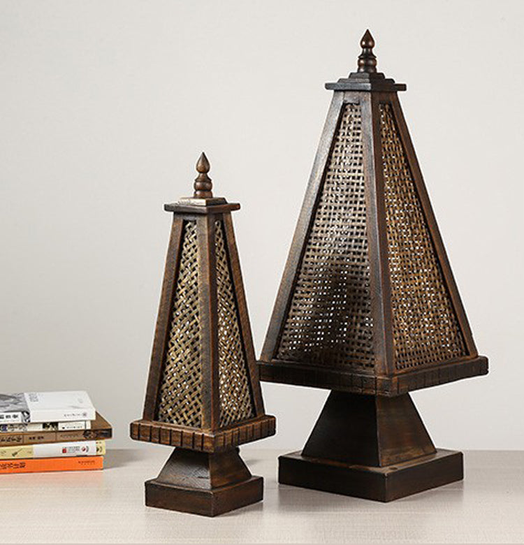 Asian Pyramid Lamp - Table Lamps - Vintage Lamps