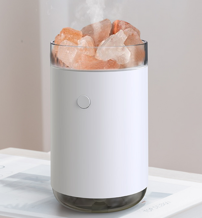 Air Humidifier Crystal Salt Lamp - Essential Oil Diffuser