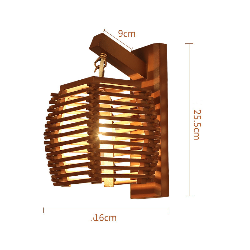 wooden wall lamp measurements 