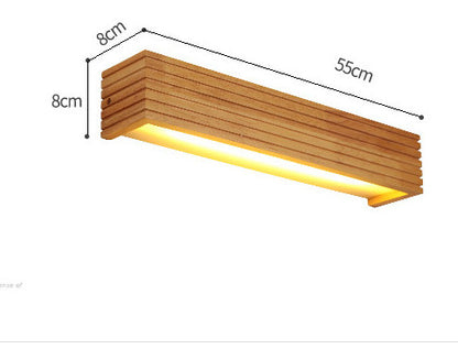 wooden wall lamp measurements warm light